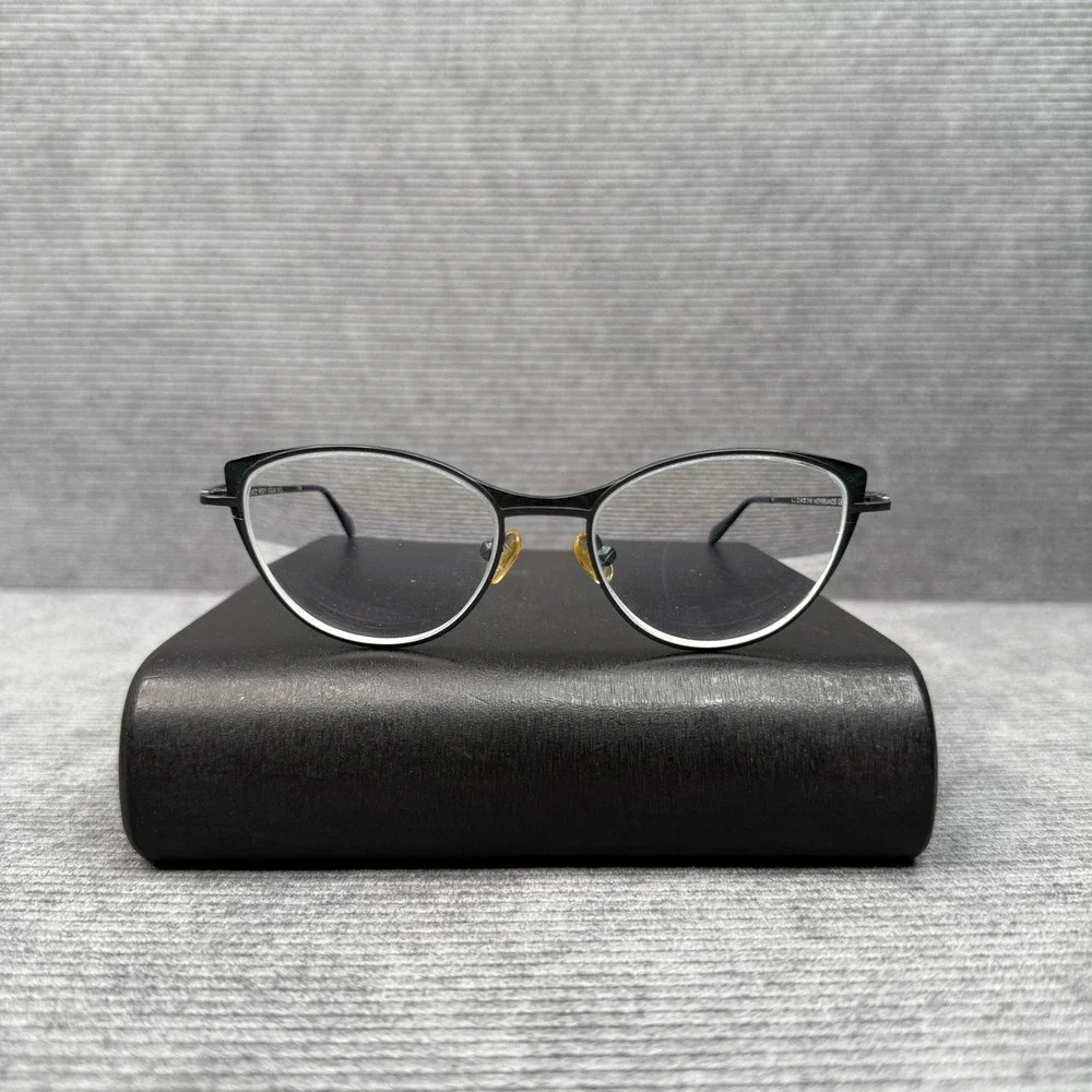 C-Zone W3219 Black‎ Metal Cat Eye Y2K Eyeglasses Frames Netherlands Col.60 47mm
